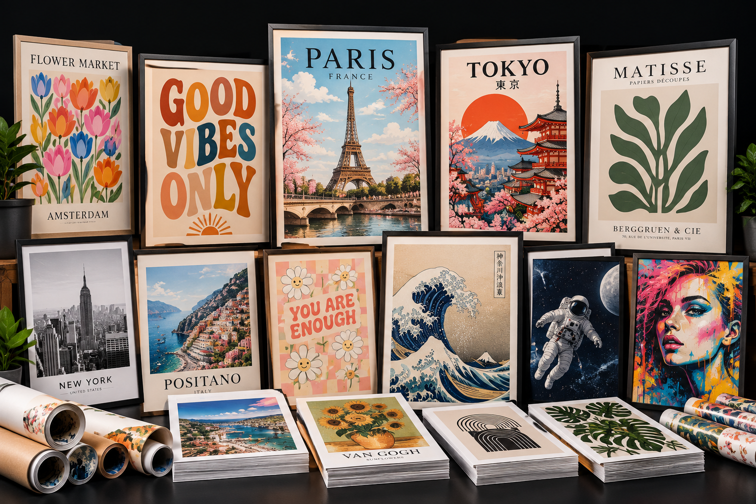 Poster and printed art ecommerce products